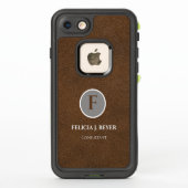 Elegant Monogram iPhone Case Custom Stylish Cover (裏面)