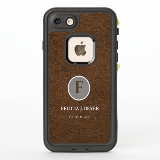 Elegant Monogram iPhone Case Custom Stylish Cover (裏面)
