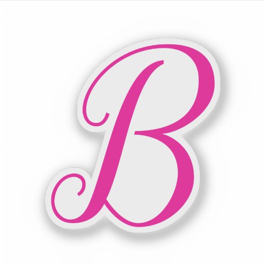 Elegant monogram letter cutout decal sticker シール (正面)
