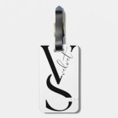 Elegant Monogram Luggage Tag ラゲッジタグ (裏面縦)
