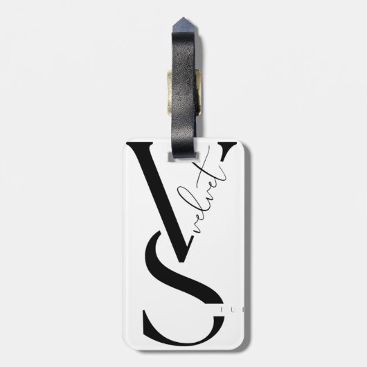 Elegant Monogram Luggage Tag ラゲッジタグ (裏面縦)