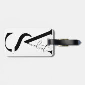 Elegant Monogram Luggage Tag ラゲッジタグ (裏面横)