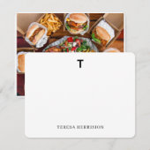 Elegant Monogram | Minimal Modern Photo Design ノートカード (正面/裏面)