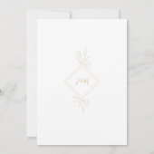 Elegant Monogram Minimalist Classic Floral Wedding 招待状 (裏面)