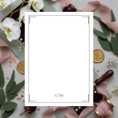 Elegant Monogram Modern Minimalist Details Card エンクロージャーカード