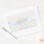 Elegant Monogram Modern Seashell Gift Certificate  長方形シール (封筒)