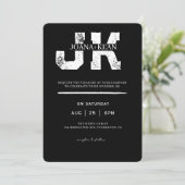 Elegant Monogram Modern Wedding 招待状 (スタンド正面)