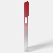 Elegant Monogram Name Red Ombre Faux Metal Case Case-Mate iPhoneケース (裏面 / 右)