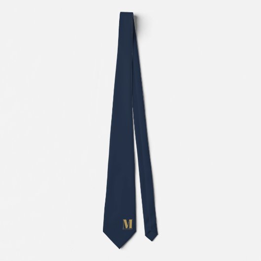 Elegant Monogram + Name Wedding Tie ネクタイ (正面)