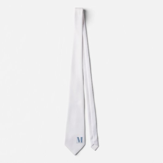 Elegant Monogram + Name Wedding Tie ネクタイ (正面)