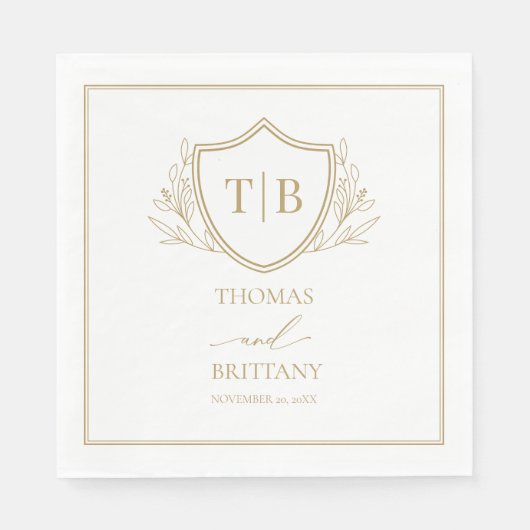 Elegant Monogram napkin スタンダードランチョンナプキン (正面)