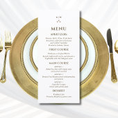 Elegant Monogram Pearl Christian Wedding Menu メニュー