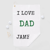 Elegant Monogram Personalized with name Father's  ゴルフタオル (インサイチュ)