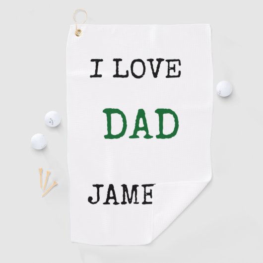 Elegant Monogram Personalized with name Father's  ゴルフタオル (インサイチュ)