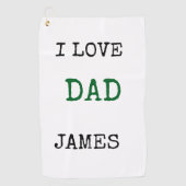 Elegant Monogram Personalized with name Father's  ゴルフタオル (正面)