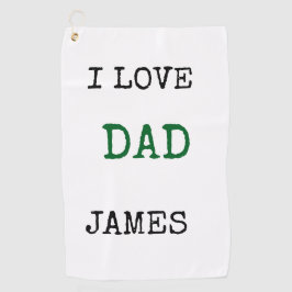 Elegant Monogram Personalized with name Father's  ゴルフタオル
