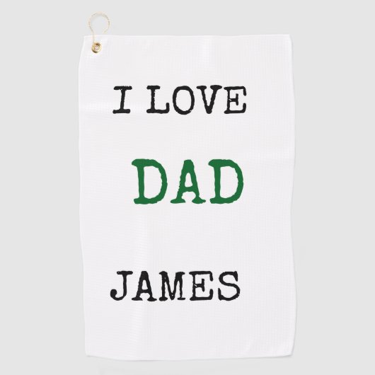 Elegant Monogram Personalized with name Father's  ゴルフタオル (正面)