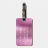 Elegant Monogram Pink ラゲッジタグ (裏面縦)