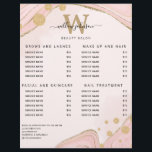 Elegant Monogram Pink Gold Marble Agate Price List<br><div class="desc">Elegant Monogram Pink Gold Marble Agate Service Menu Price List Flyer. Personalize yours today! Need help? I'm happy to help. Just send me a message.</div>
