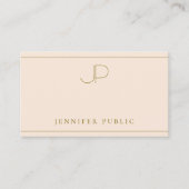 Elegant Monogram Professional Luxury Silk Paper 名刺 (正面)