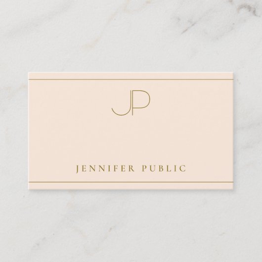 Elegant Monogram Professional Luxury Silk Paper 名刺 (正面)