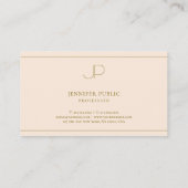 Elegant Monogram Professional Luxury Silk Paper 名刺 (裏面)