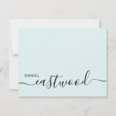 Elegant Monogram Script ノートカード (正面)