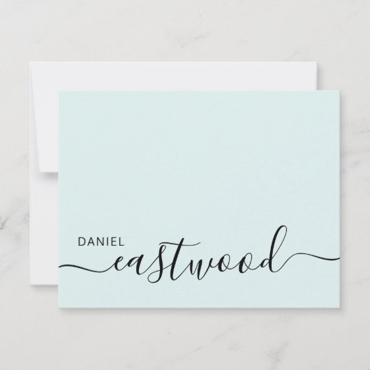 Elegant Monogram Script  ノートカード (正面)