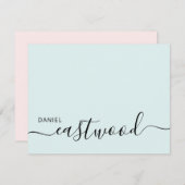 Elegant Monogram Script  ノートカード (正面/裏面)