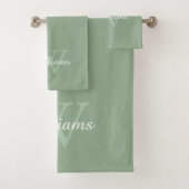 Elegant Monogram Script Name バスタオルセット (インサイチュ)