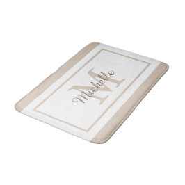 Elegant Monogram Script Name バスマット