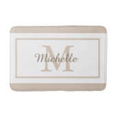 Elegant Monogram Script Name バスマット (正面)