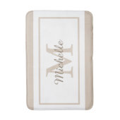 Elegant Monogram Script Name バスマット (正面縦)