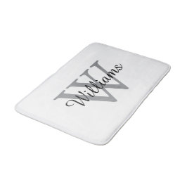Elegant Monogram Script Name バスマット