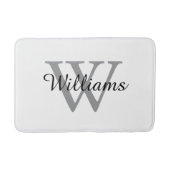Elegant Monogram Script Name バスマット (正面)