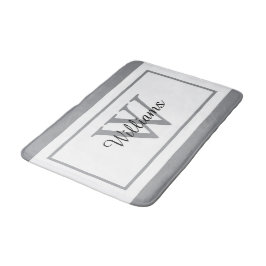Elegant Monogram Script Name バスマット