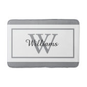 Elegant Monogram Script Name バスマット (正面)