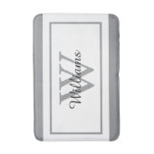 Elegant Monogram Script Name バスマット (正面縦)