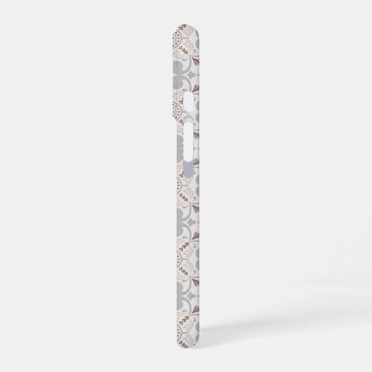 Elegant Monogram Script Name Spanish Tile iPhone 16ケース (左側面)