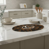 Elegant Monogram Tortoise Shell  カッティングボード