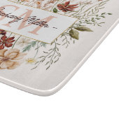 Elegant Monogram Watercolor Fall Wildflower Floral カッティングボード (角)
