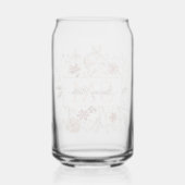 Elegant Monogram Watercolor Fall Wildflower Floral ガラス缶 (裏面)