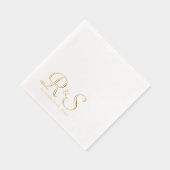 Elegant monogram wedding 箔ナプキン (右)
