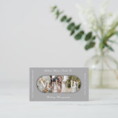 Elegant Monogram Wedding Photographer Arch Photos 名刺 (スタンド正面)