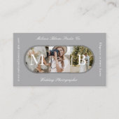Elegant Monogram Wedding Photographer Arch Photos 名刺 (正面)