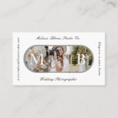 Elegant Monogram Wedding Photographer Arch Photos 名刺 (正面)