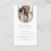 Elegant Monogram Wedding Photographer Arch Photos 名刺 (裏面)