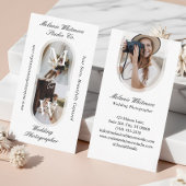 Elegant Monogram Wedding Photographer Arch Photos 名刺