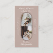 Elegant Monogram Wedding Photographer Arch Photos 名刺 (正面)