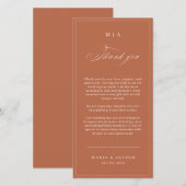 Elegant Monogram Wedding Thank You Card QR Code サンキューカード (正面/裏面)